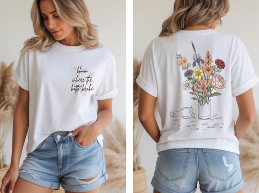 Bloom Where The Bottle Broke Tee
