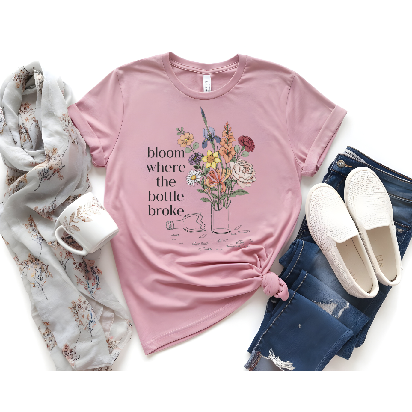 Bloom Where The Bottle Broke Tee